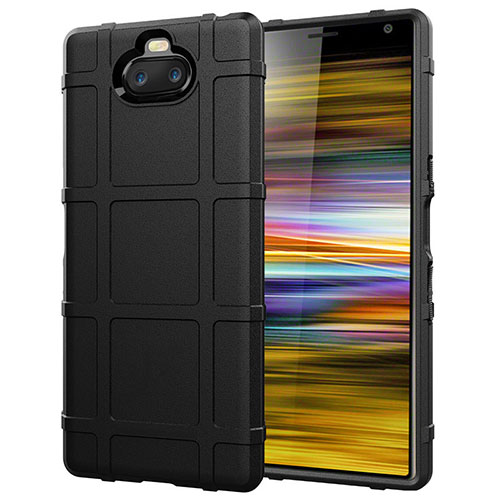 Ultra-thin Silicone Gel Soft Case 360 Degrees Cover for Sony Xperia 10 Plus Black