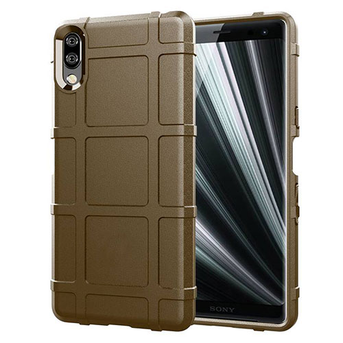 Ultra-thin Silicone Gel Soft Case 360 Degrees Cover for Sony Xperia L3 Brown