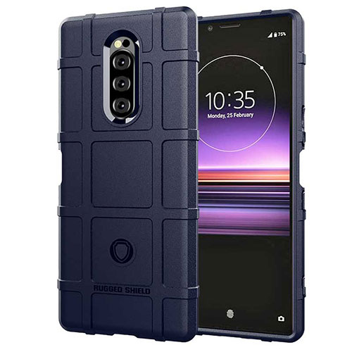 Ultra-thin Silicone Gel Soft Case 360 Degrees Cover for Sony Xperia XZ4 Blue