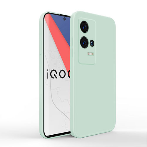 Ultra-thin Silicone Gel Soft Case 360 Degrees Cover for Vivo iQOO 8 Pro 5G Matcha Green