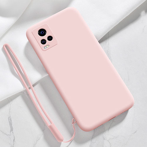 Ultra-thin Silicone Gel Soft Case 360 Degrees Cover for Vivo V20 Pro 5G Pink