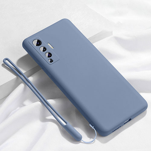 Ultra-thin Silicone Gel Soft Case 360 Degrees Cover for Vivo X50 5G Gray