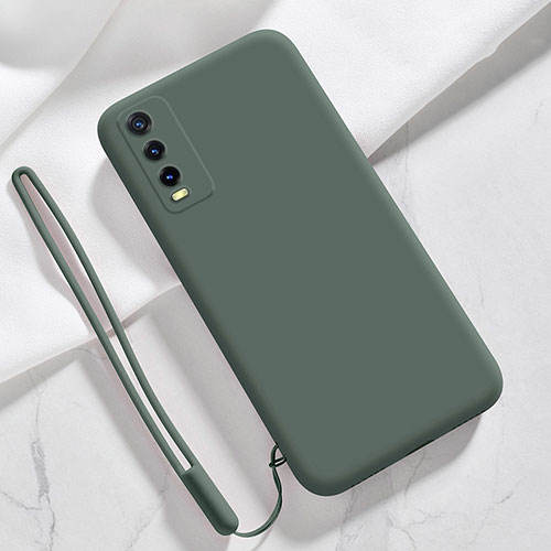 Ultra-thin Silicone Gel Soft Case 360 Degrees Cover for Vivo Y11s Midnight Green