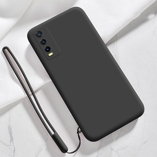 Ultra-thin Silicone Gel Soft Case 360 Degrees Cover for Vivo Y12s Black