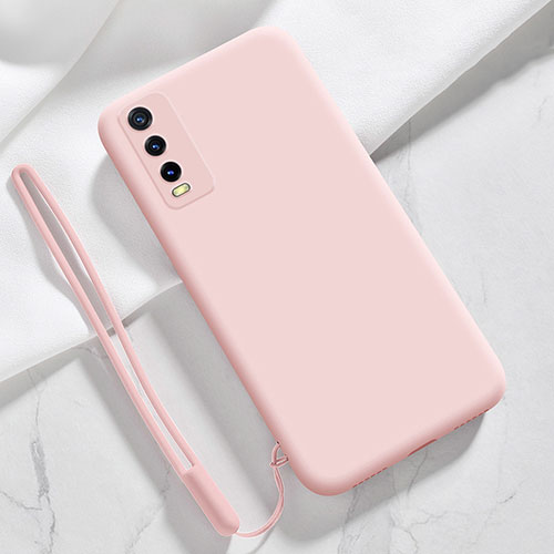 Ultra-thin Silicone Gel Soft Case 360 Degrees Cover for Vivo Y20i India Pink