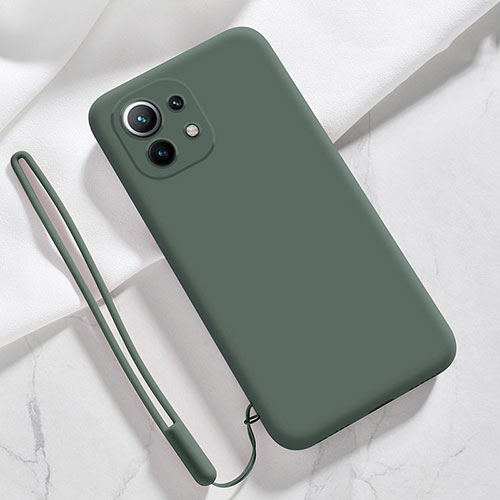 Ultra-thin Silicone Gel Soft Case 360 Degrees Cover for Xiaomi Mi 11 5G Midnight Green