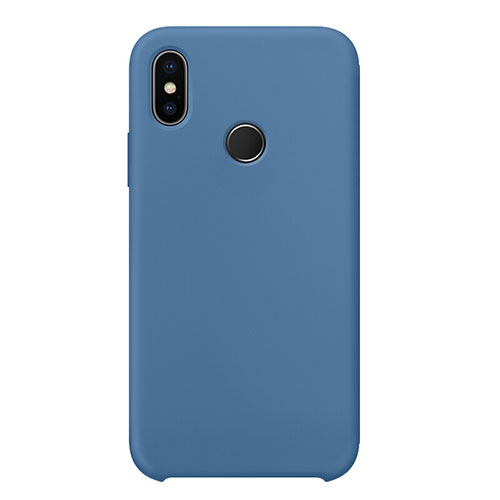 Ultra-thin Silicone Gel Soft Case 360 Degrees Cover for Xiaomi Mi 8 Blue