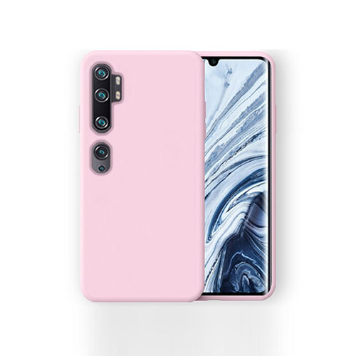Ultra-thin Silicone Gel Soft Case 360 Degrees Cover for Xiaomi Mi Note 10 Pink