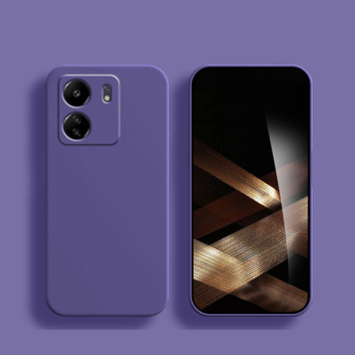 Ultra-thin Silicone Gel Soft Case 360 Degrees Cover for Xiaomi Redmi 13C Purple