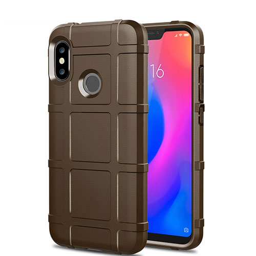 Ultra-thin Silicone Gel Soft Case 360 Degrees Cover for Xiaomi Redmi 6 Pro Brown