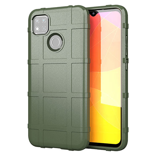 Ultra-thin Silicone Gel Soft Case 360 Degrees Cover for Xiaomi Redmi 9 India Army green