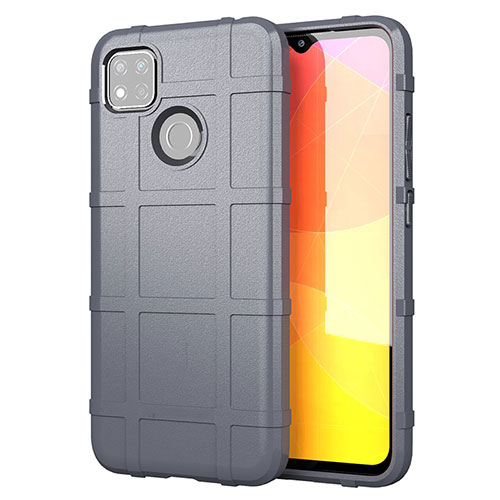 Ultra-thin Silicone Gel Soft Case 360 Degrees Cover for Xiaomi Redmi 9C NFC Gray