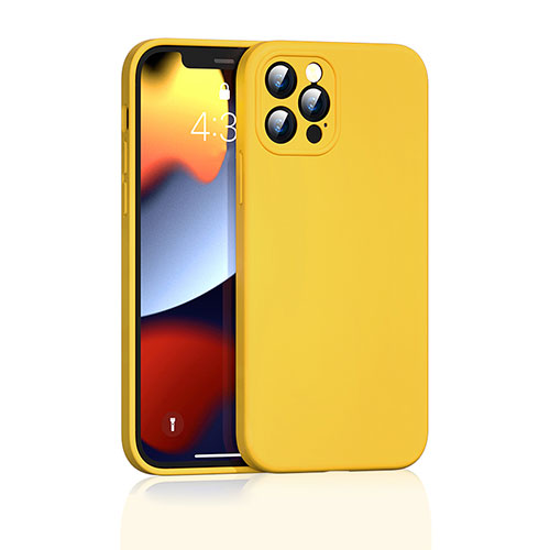 Ultra-thin Silicone Gel Soft Case 360 Degrees Cover G01 for Apple iPhone 13 Pro Max Yellow