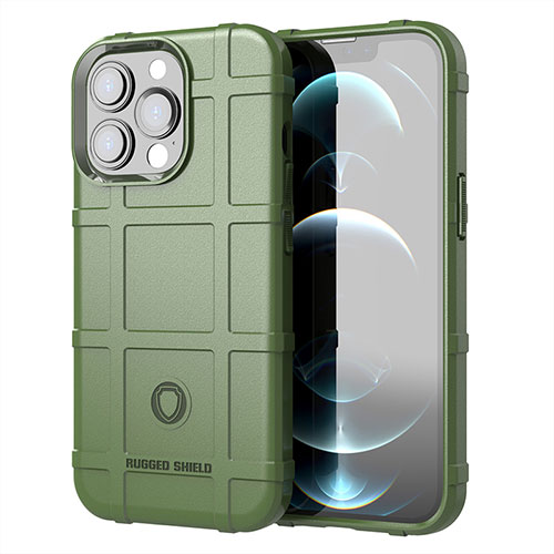 Ultra-thin Silicone Gel Soft Case 360 Degrees Cover G05 for Apple iPhone 13 Pro Max Green