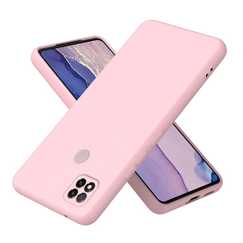 Ultra-thin Silicone Gel Soft Case 360 Degrees Cover H01P for Xiaomi Redmi 10A 4G Rose Gold