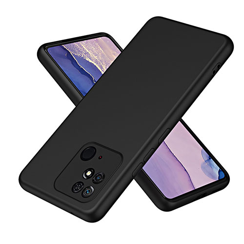 Ultra-thin Silicone Gel Soft Case 360 Degrees Cover H01P for Xiaomi Redmi 10C 4G Black