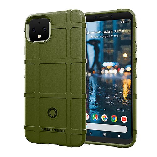 Ultra-thin Silicone Gel Soft Case 360 Degrees Cover J01S for Google Pixel 4 XL Green