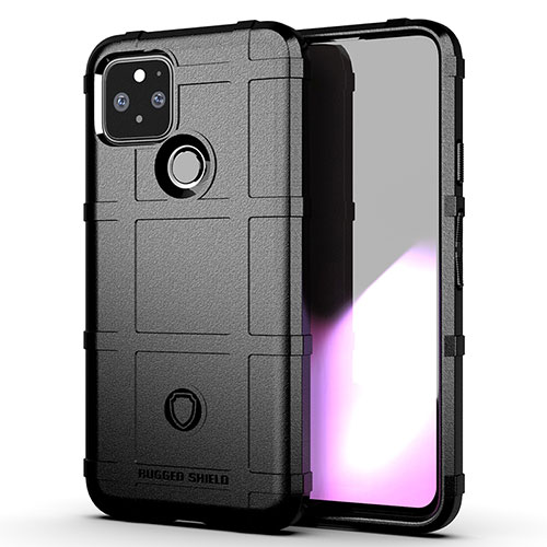 Ultra-thin Silicone Gel Soft Case 360 Degrees Cover J01S for Google Pixel 4a 5G Black