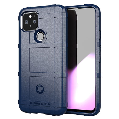 Ultra-thin Silicone Gel Soft Case 360 Degrees Cover J01S for Google Pixel 4a 5G Blue