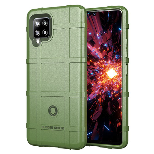 Ultra-thin Silicone Gel Soft Case 360 Degrees Cover J01S for Samsung Galaxy A42 5G Green