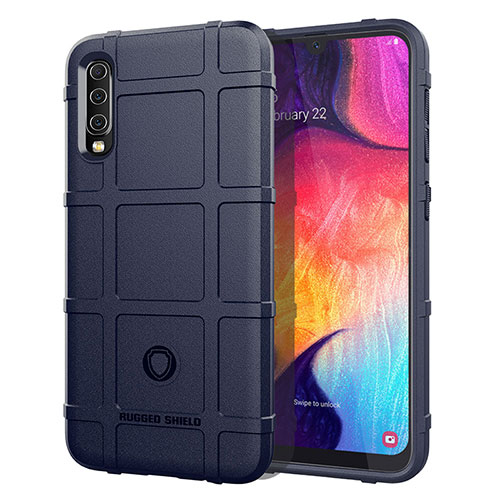 Ultra-thin Silicone Gel Soft Case 360 Degrees Cover J01S for Samsung Galaxy A50 Blue