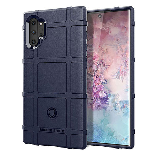 Ultra-thin Silicone Gel Soft Case 360 Degrees Cover J01S for Samsung Galaxy Note 10 Plus 5G Blue