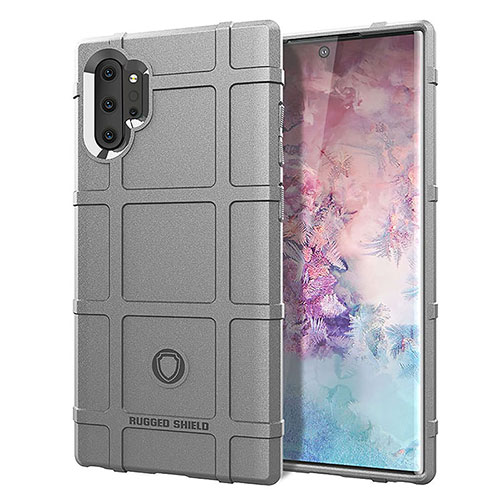 Ultra-thin Silicone Gel Soft Case 360 Degrees Cover J01S for Samsung Galaxy Note 10 Plus 5G Gray