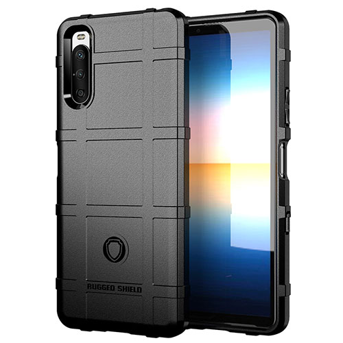 Ultra-thin Silicone Gel Soft Case 360 Degrees Cover J01S for Sony Xperia 10 III Black