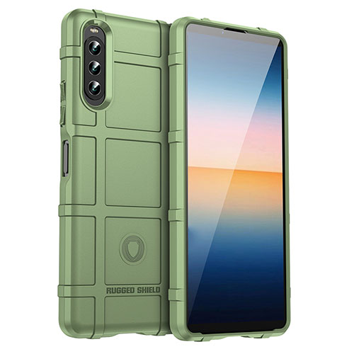 Ultra-thin Silicone Gel Soft Case 360 Degrees Cover J01S for Sony Xperia 10 V Green