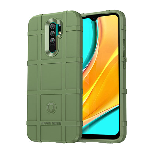 Ultra-thin Silicone Gel Soft Case 360 Degrees Cover J01S for Xiaomi Redmi 9 Prime India Green