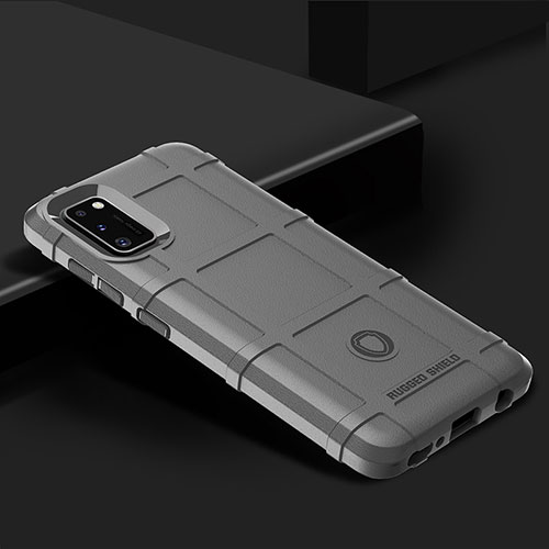 Ultra-thin Silicone Gel Soft Case 360 Degrees Cover J02S for Samsung Galaxy A41 Gray
