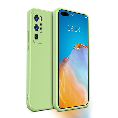 Ultra-thin Silicone Gel Soft Case 360 Degrees Cover N01 for Huawei P40 Pro Matcha Green