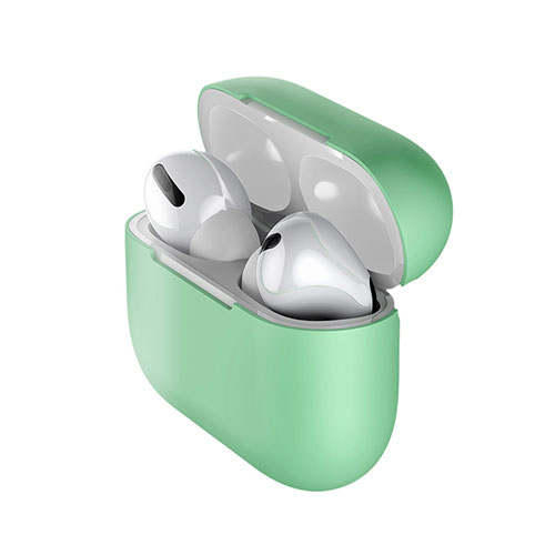 Ultra-thin Silicone Gel Soft Case 360 Degrees Cover S01 for Apple AirPods Pro Green