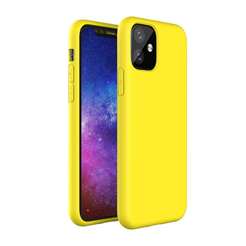 Ultra-thin Silicone Gel Soft Case 360 Degrees Cover S01 for Apple iPhone 11 Yellow