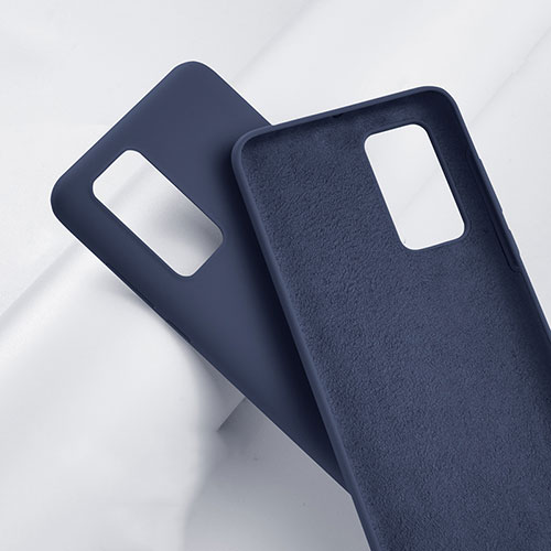Ultra-thin Silicone Gel Soft Case 360 Degrees Cover S01 for Huawei P40 Blue