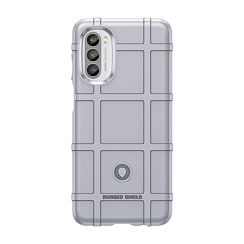 Ultra-thin Silicone Gel Soft Case 360 Degrees Cover S01 for Motorola MOTO G52 Gray