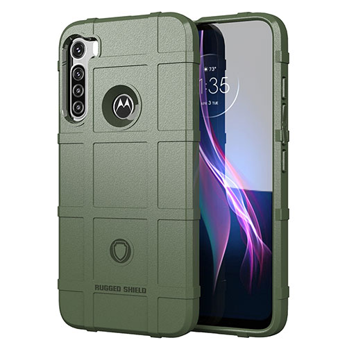 Ultra-thin Silicone Gel Soft Case 360 Degrees Cover S01 for Motorola Moto One Fusion Plus Green