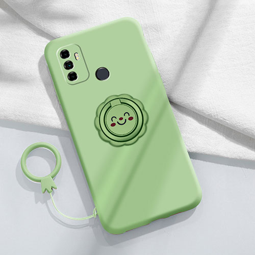 Ultra-thin Silicone Gel Soft Case 360 Degrees Cover S01 for Oppo A32 Matcha Green