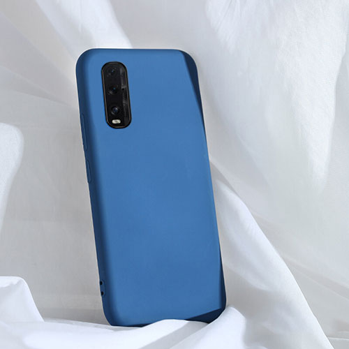 Ultra-thin Silicone Gel Soft Case 360 Degrees Cover S01 for Oppo Find X2 Blue