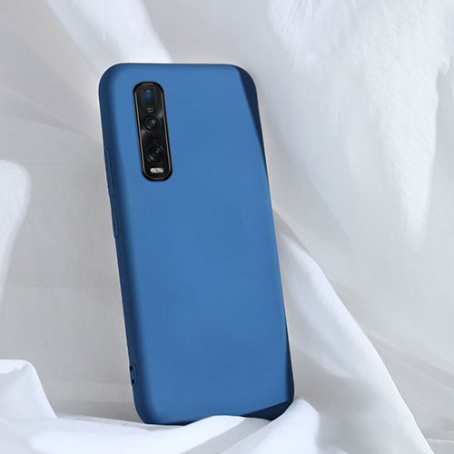 Ultra-thin Silicone Gel Soft Case 360 Degrees Cover S01 for Oppo Find X2 Pro Blue