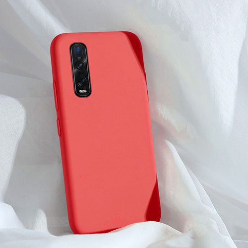 Ultra-thin Silicone Gel Soft Case 360 Degrees Cover S01 for Oppo Find X2 Pro Red