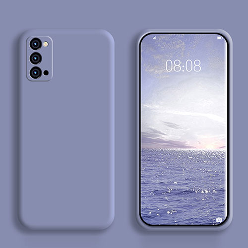 Ultra-thin Silicone Gel Soft Case 360 Degrees Cover S01 for Oppo Reno6 Pro 5G Lavender Gray