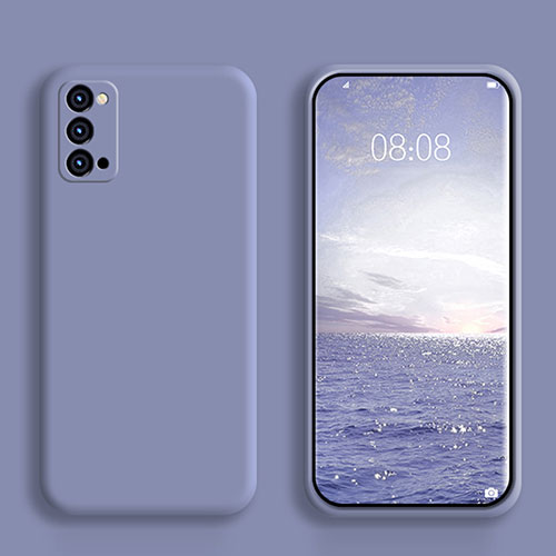 Ultra-thin Silicone Gel Soft Case 360 Degrees Cover S01 for Oppo Reno6 Pro+ Plus 5G Lavender Gray