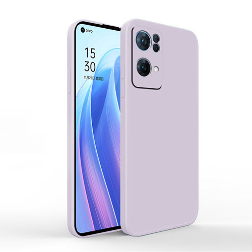 Ultra-thin Silicone Gel Soft Case 360 Degrees Cover S01 for Oppo Reno7 Pro 5G Clove Purple