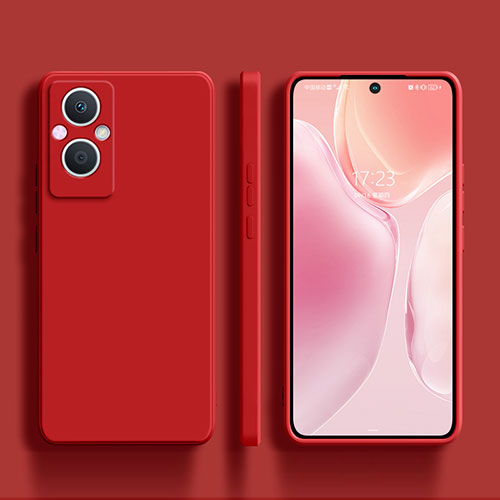 Ultra-thin Silicone Gel Soft Case 360 Degrees Cover S01 for Oppo Reno7 Z 5G Red