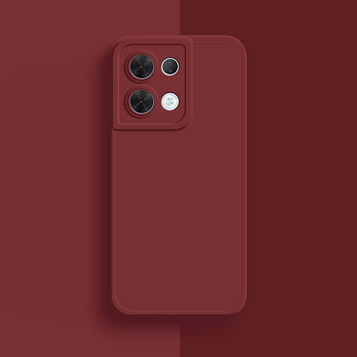 Ultra-thin Silicone Gel Soft Case 360 Degrees Cover S01 for Oppo Reno8 5G Red