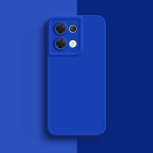 Ultra-thin Silicone Gel Soft Case 360 Degrees Cover S01 for Oppo Reno8 Pro 5G Blue