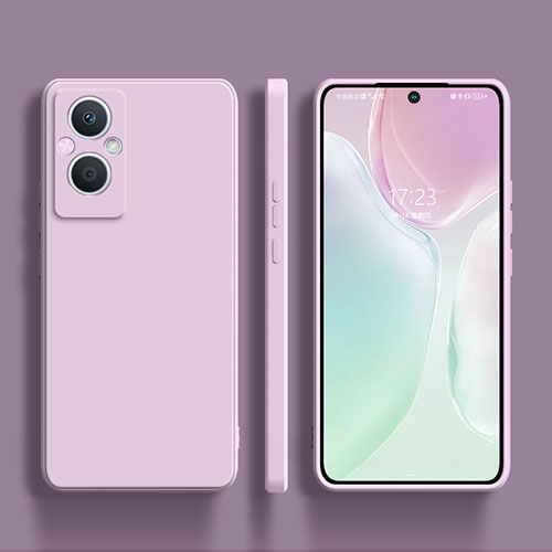 Ultra-thin Silicone Gel Soft Case 360 Degrees Cover S01 for Oppo Reno8 Z 5G Clove Purple