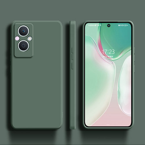 Ultra-thin Silicone Gel Soft Case 360 Degrees Cover S01 for Oppo Reno8 Z 5G Midnight Green