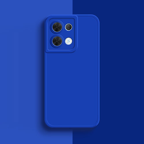 Ultra-thin Silicone Gel Soft Case 360 Degrees Cover S01 for Oppo Reno9 Pro 5G Blue